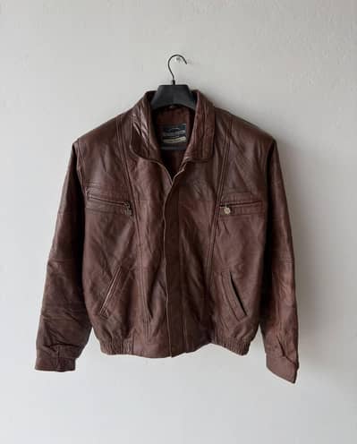 Burgoss Brown Cow Hide leather jacket