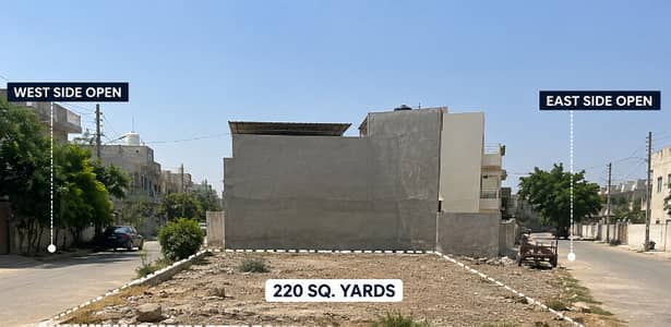 220 Sq. Yards for sale | Bostan e Rafi, Main Jamia milia road | 2 Side Open (East & West Facing)