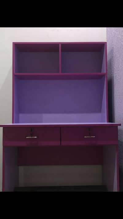 Study Table with Drawers & Bookshelf – Good Condition