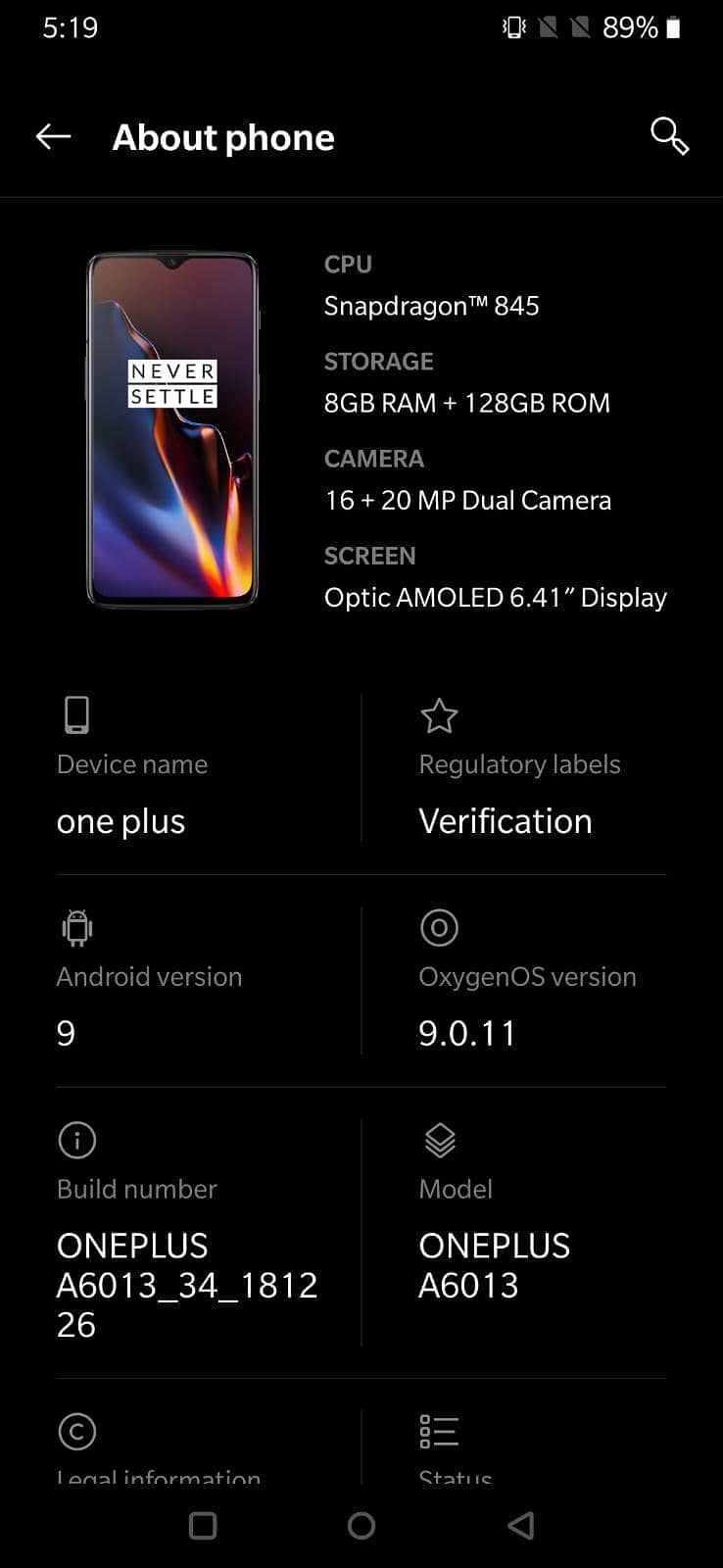 One Plus 6 2