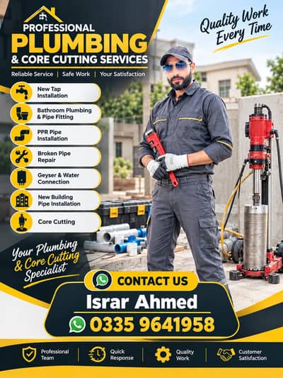 Professional Plumber & Core Cutting Services | Pipe Fitting & Repair |