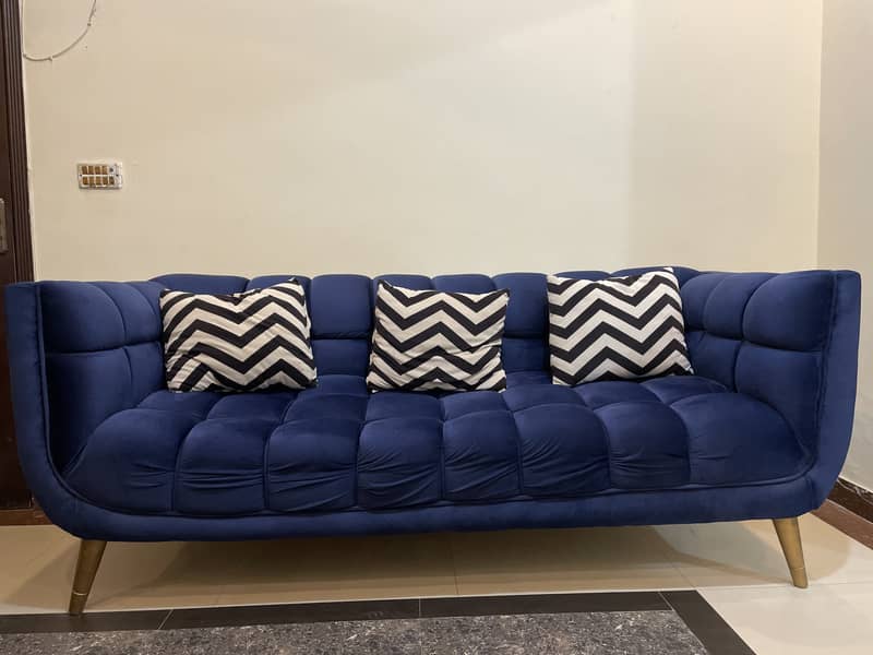 Royal blue Turkish styled sofa's 0
