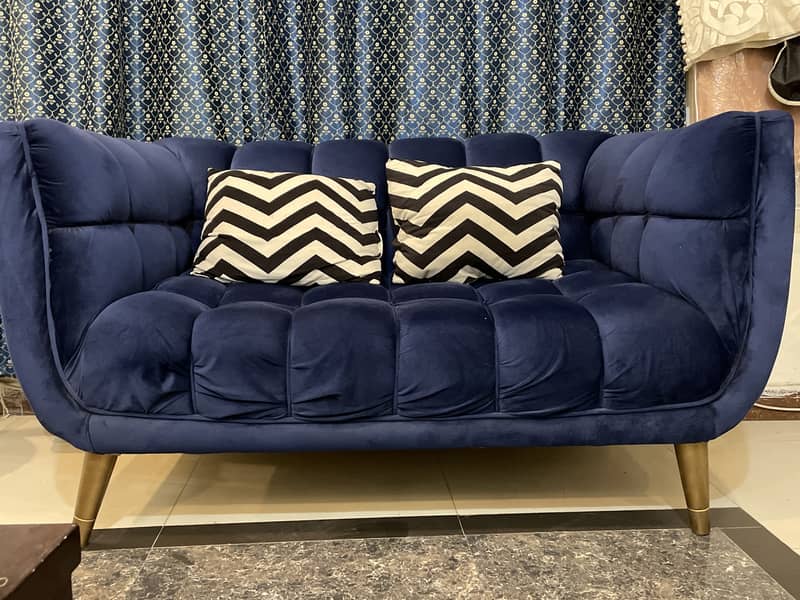 Royal blue Turkish styled sofa's 1