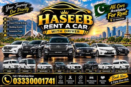 Car rental all Pakistan service and all cars available for rent