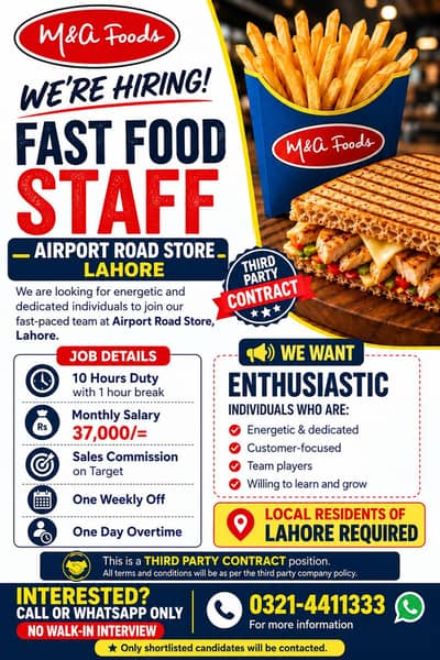Fast Food Chef Required | Chef Jobs | Jobs (Male) Urgent Hiring