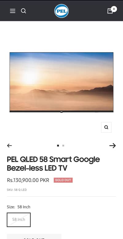 PEL 4K Q LED 58"
