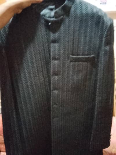 Premium Black Sherwani for sale only one time use