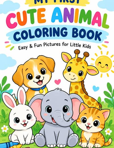 Cute Animal Coloring Book for Kids