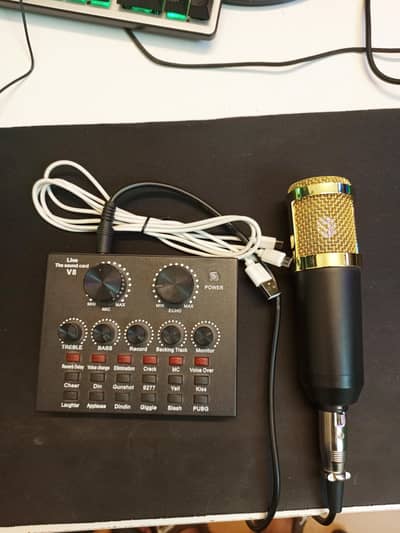 ORIGINAL BM800 MICROPHONE WITH V8 SOUNDCARD BEST FOR YOUTUBE VIDEOS
