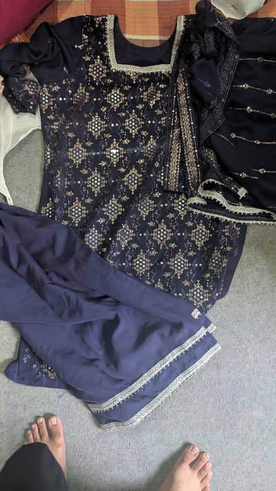 chiffon star work  brand new suit.