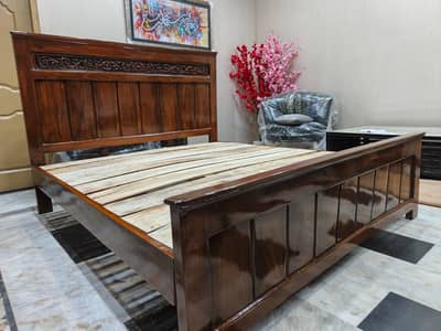 Bed set new condition king size with side tables dressing