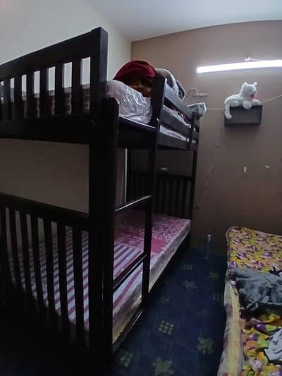 kids bunk bed with draws