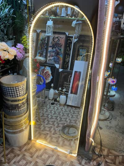 Pinterest style standing mirrors with lighting with a back stand