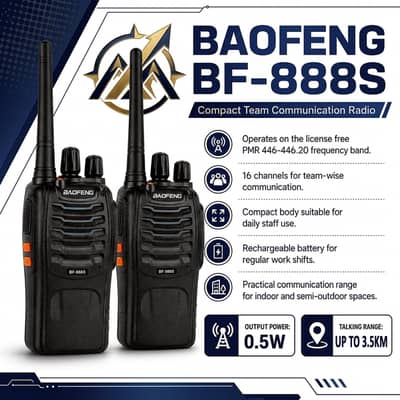 Baofeng BF888S dual band walkie talkie 16 Channel UHF Long range radio
