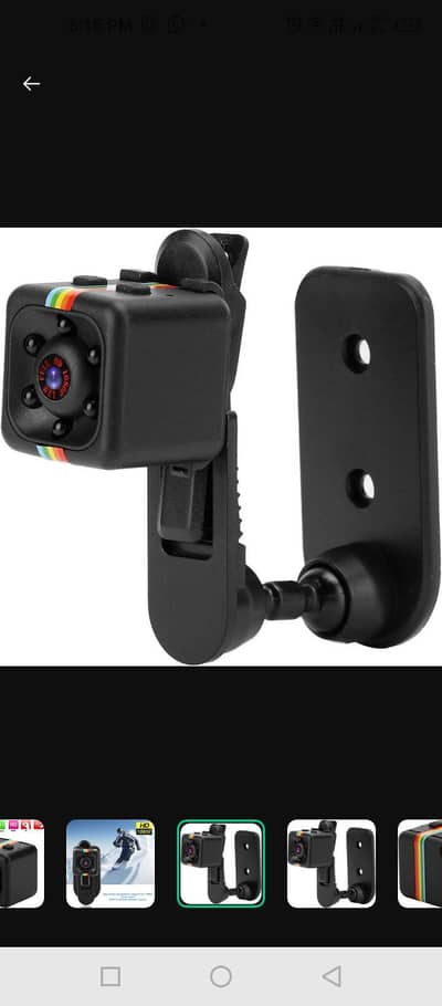 rechargeable black camera portable clear vision