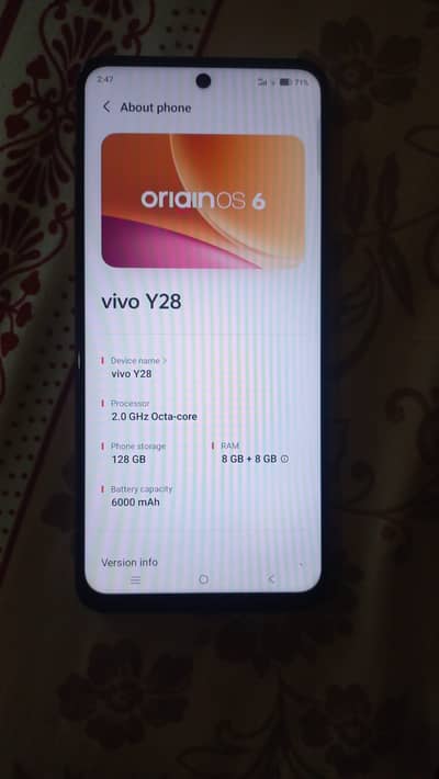 Vivo y28 8+8 128