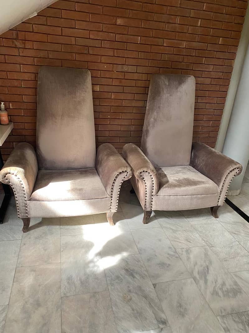 2 chairs and table 1