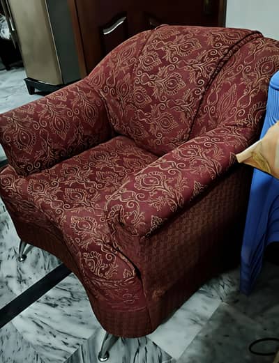 Single sofa for sale. (2nd is defective, can take for free
