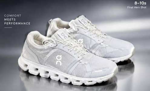 **Premium Silver White Sports Shoes**