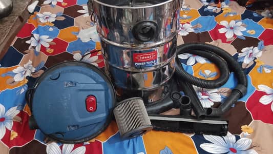 Ideal Power Tools Stainless Steel Wet & Dry Vacuum Cleaner with Acces