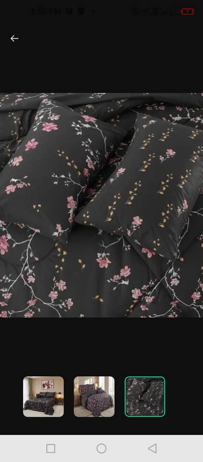 black  floral qulited bedding set for bedroom