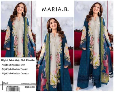 Unstitched 3 pcs suits
