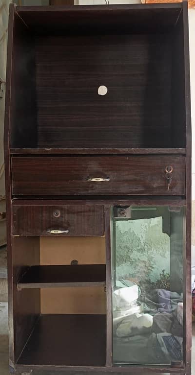 No Bergining Black Computer Trolley with Storage Cabinet & Lock