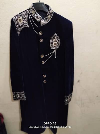 velvet sherwani