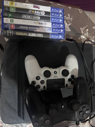 PS4 Gaming Bundle for Sale – 6 Games, 3 Controllers & Cables
