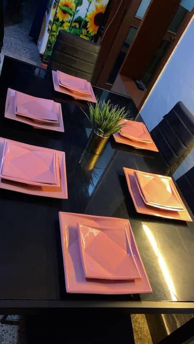 3 Piece Glass Dinning plate set