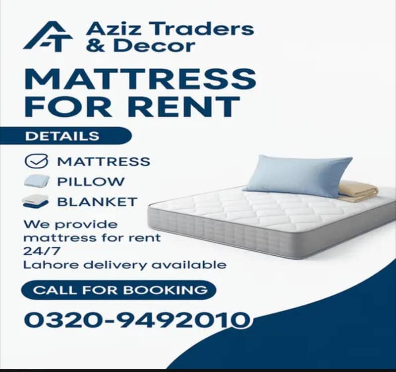 Mattress for rent | wedding lights | Flower decor | Event Services ...