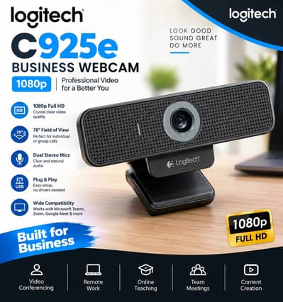 Logitech C925e Business Webcam, 1080p