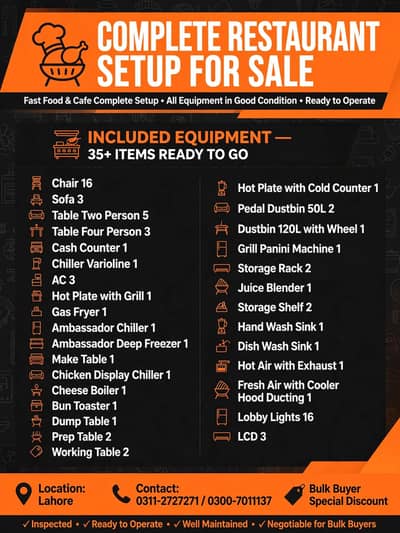 Restaurant Equipment for Sale