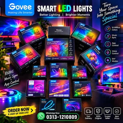 GOVEE SMART LED STRIP & TV BACK LIGHTS AVAILABLE IN QUANTITY