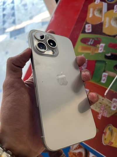  iphone 15promix white titinum JV 256Gb 87BH 428cc full orignal