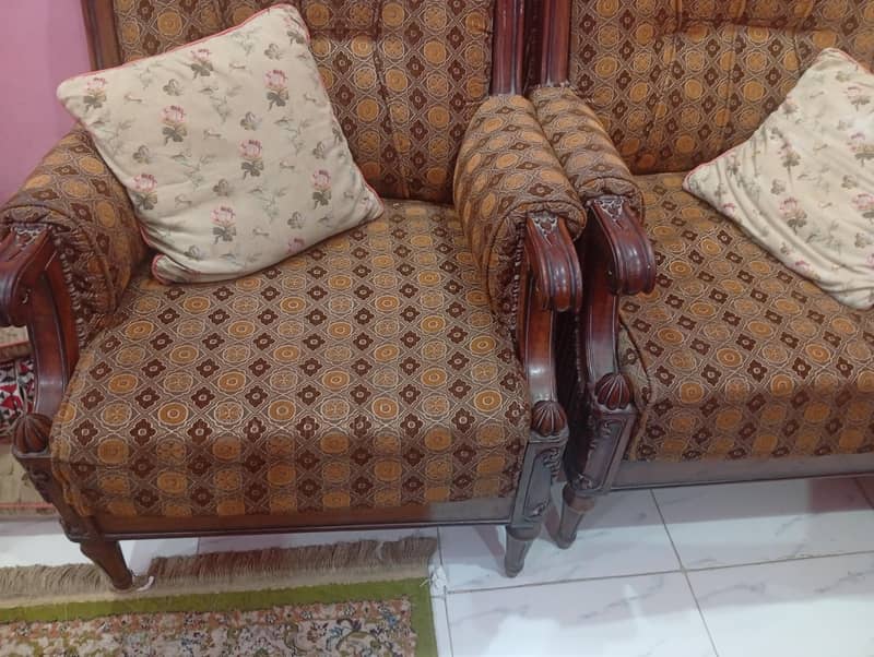 wood sofa set 3