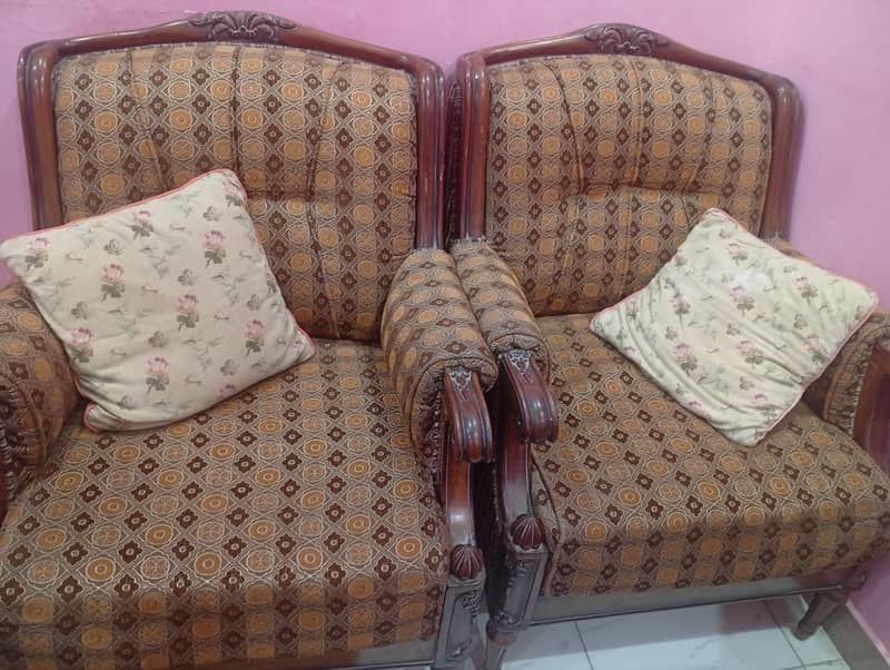 wood sofa set 4