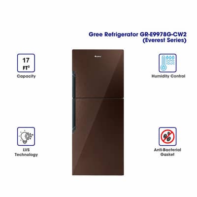 Gree Everest Series Refrigerator GR-E9978G-CW2 – 17 Cu Ft, Dark Brown