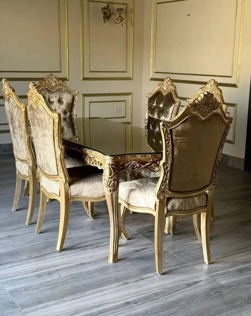Dining table with six chairs 0