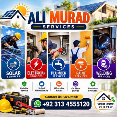 Solar Installation, Electrician, Plumbing, Painting & Welding Services