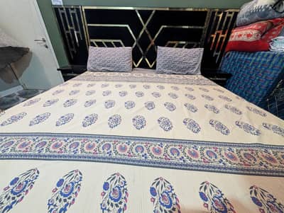 Patex Wood | King Size Bed | 3 Door Almari | Wall Dressing