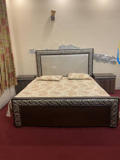 Used King size Bed with 2 side tables
