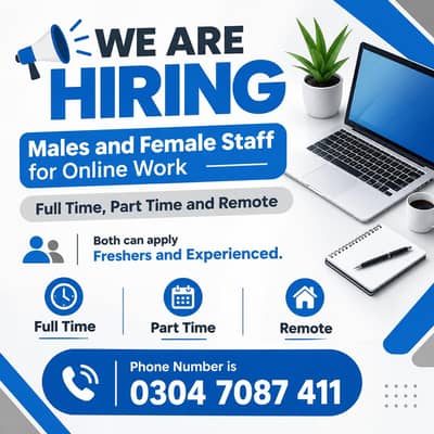 we are hiring both male and female for onsite and remote job full time