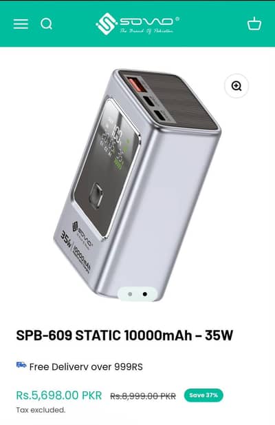 sovo power bank 35watt