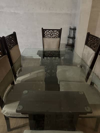 Pure Wood 6 Chair Dining Table