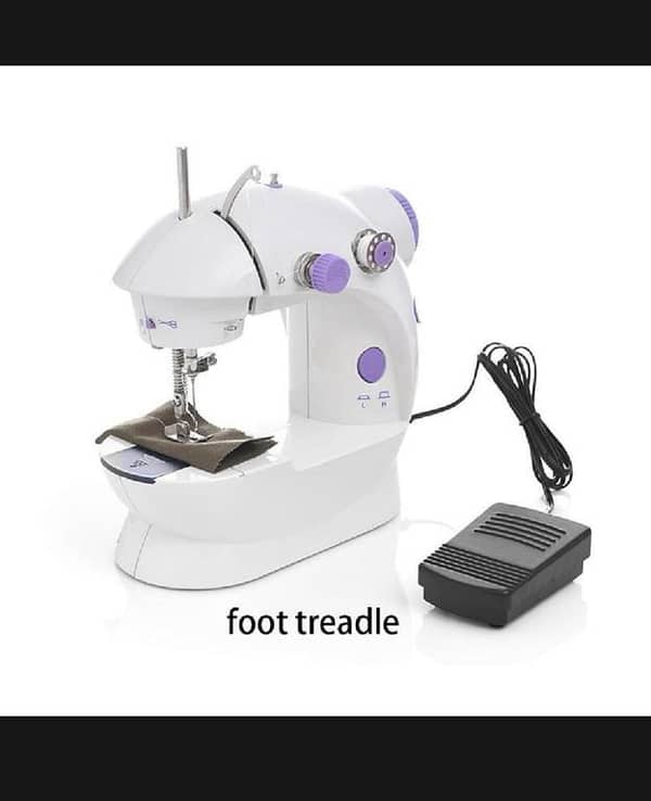 T  Electric Mini Sewing Machine Home Hand Machine Lock Stitch Adjustment With Light Handheld Portable Machine