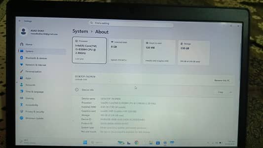 Dell Latitude 5491 Core i5 8th Gen, 8GB RAM, 256GB SSD, Original Charg