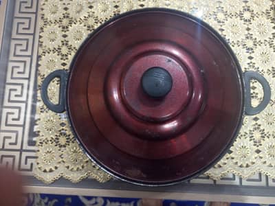 URGENT SELL | 3-PIECE MAROON COOKING POT SET