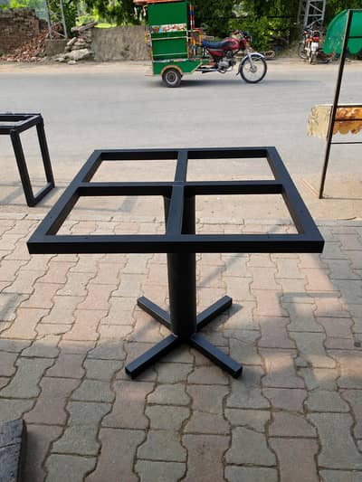 Heavy-Duty Black Metal Table