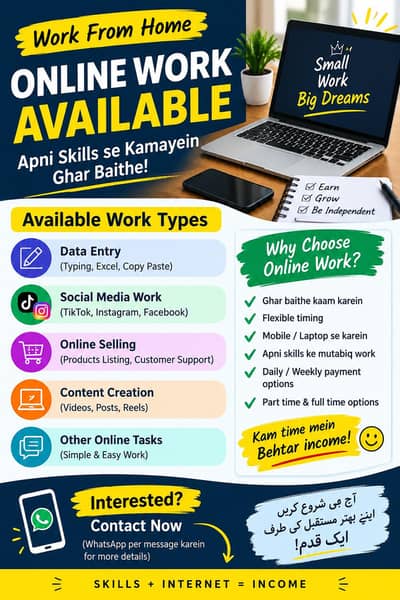 online work available without investment